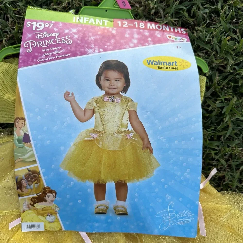 Disney‎ Princess Belle Costume Infant 12-18 Months Walmart Exclusive Halloween - Picture 3 of 8